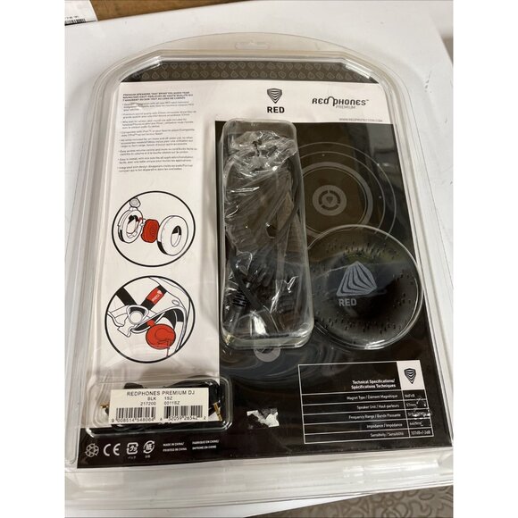 Red Redphones Premium Dj Headphones Black Brand New! - Picture 4 of 8